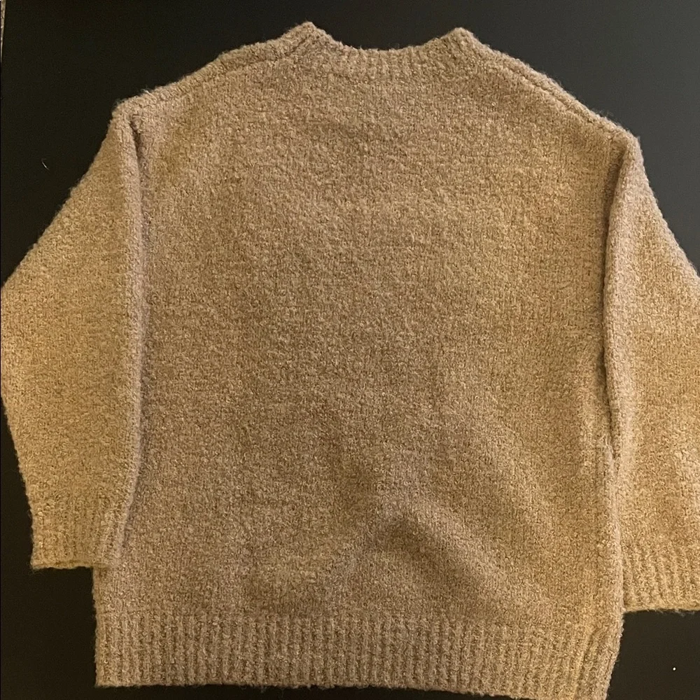 Cider Tan Cat Sweater with Brown Motif
